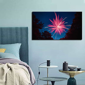 Firework Lake Canvas Art