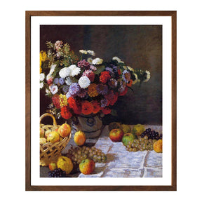 Claude Monet Wall Art Flowers And Fruit Poster Framed