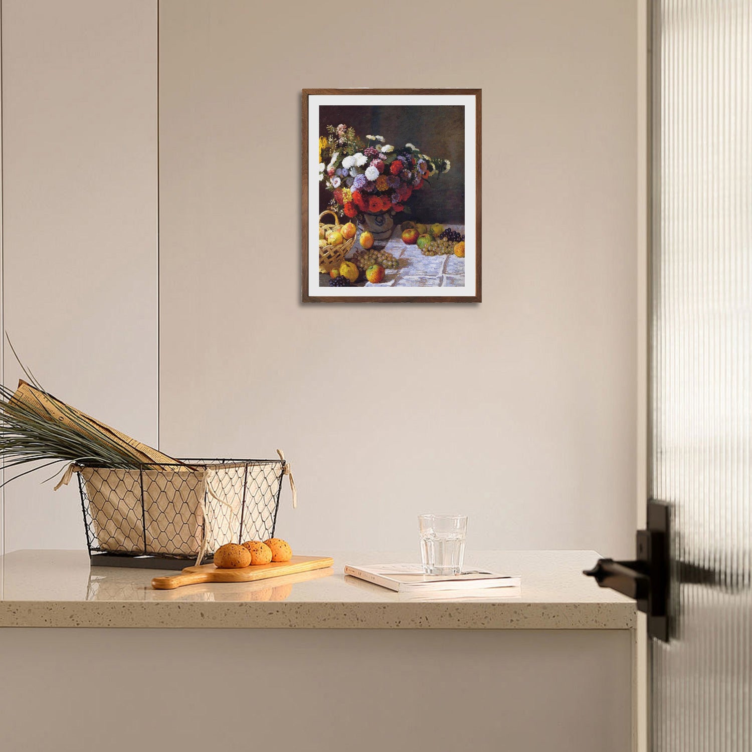 Claude Monet Wall Art Flowers And Fruit Poster Framed