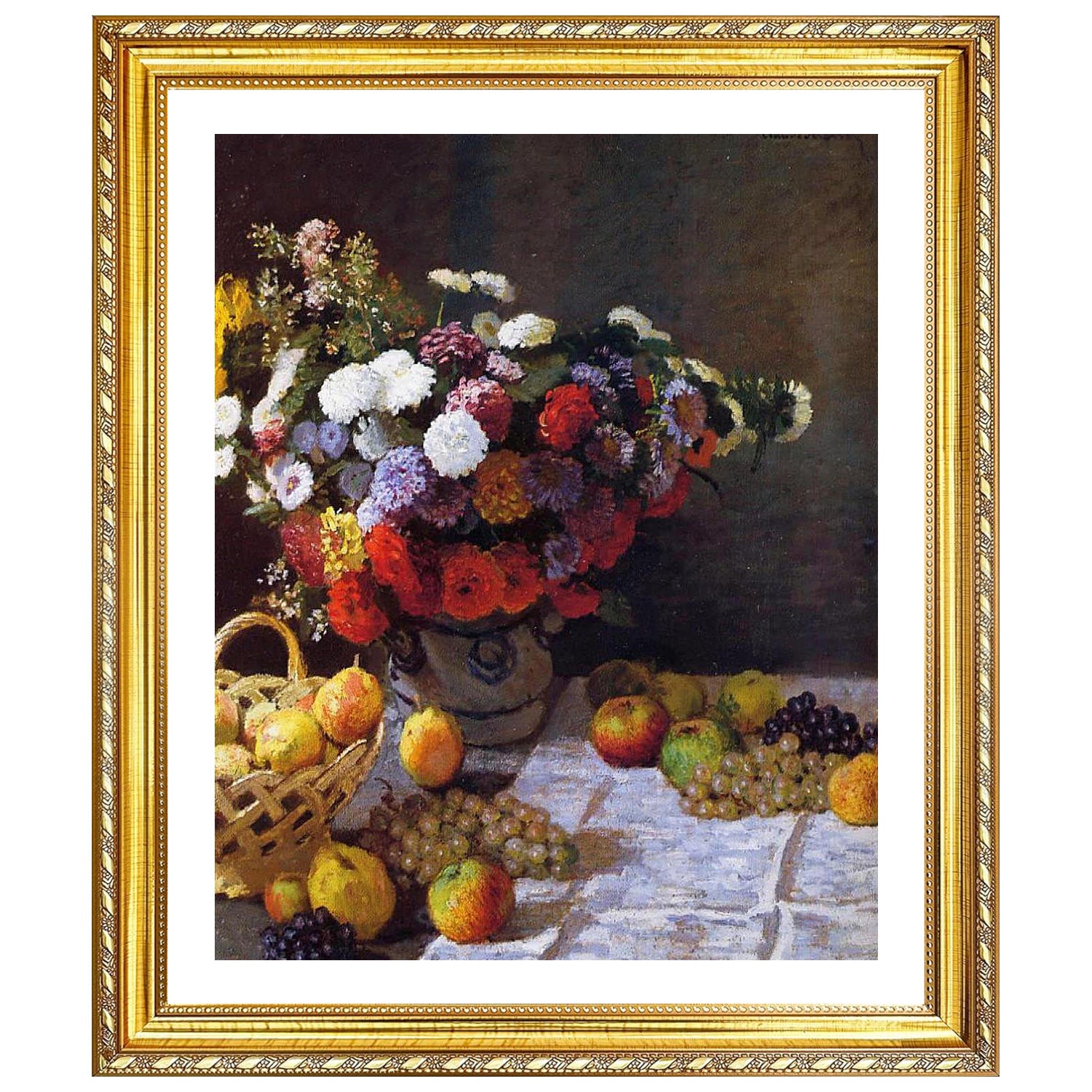 Claude Monet Wall Art Flowers And Fruit Poster Framed