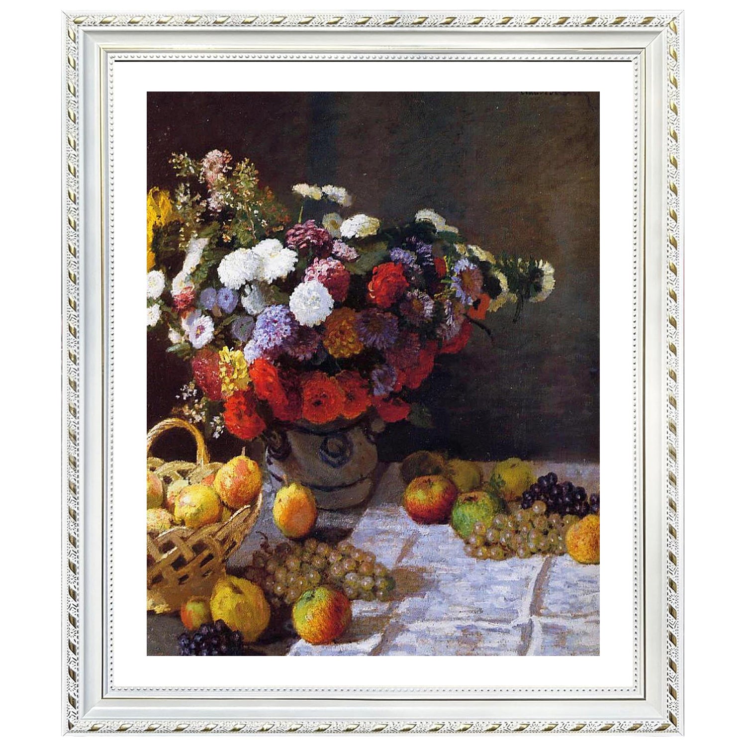 Claude Monet Wall Art Flowers And Fruit Poster Framed