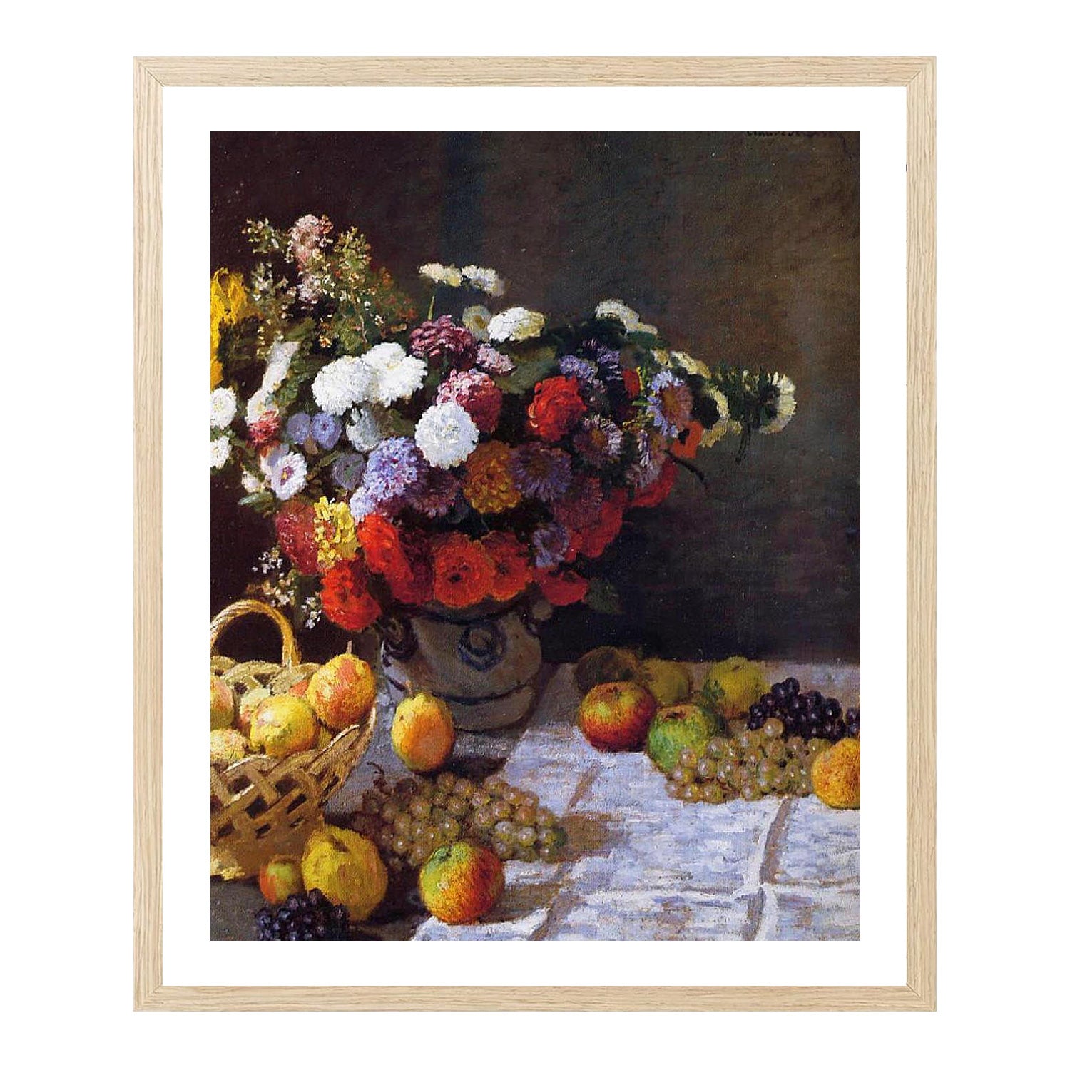 Claude Monet Wall Art Flowers And Fruit Poster Framed