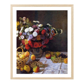 Claude Monet Wall Art Flowers And Fruit Poster Framed