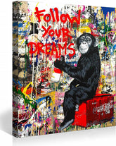 Follow Your Dream Monkey Canvas Art