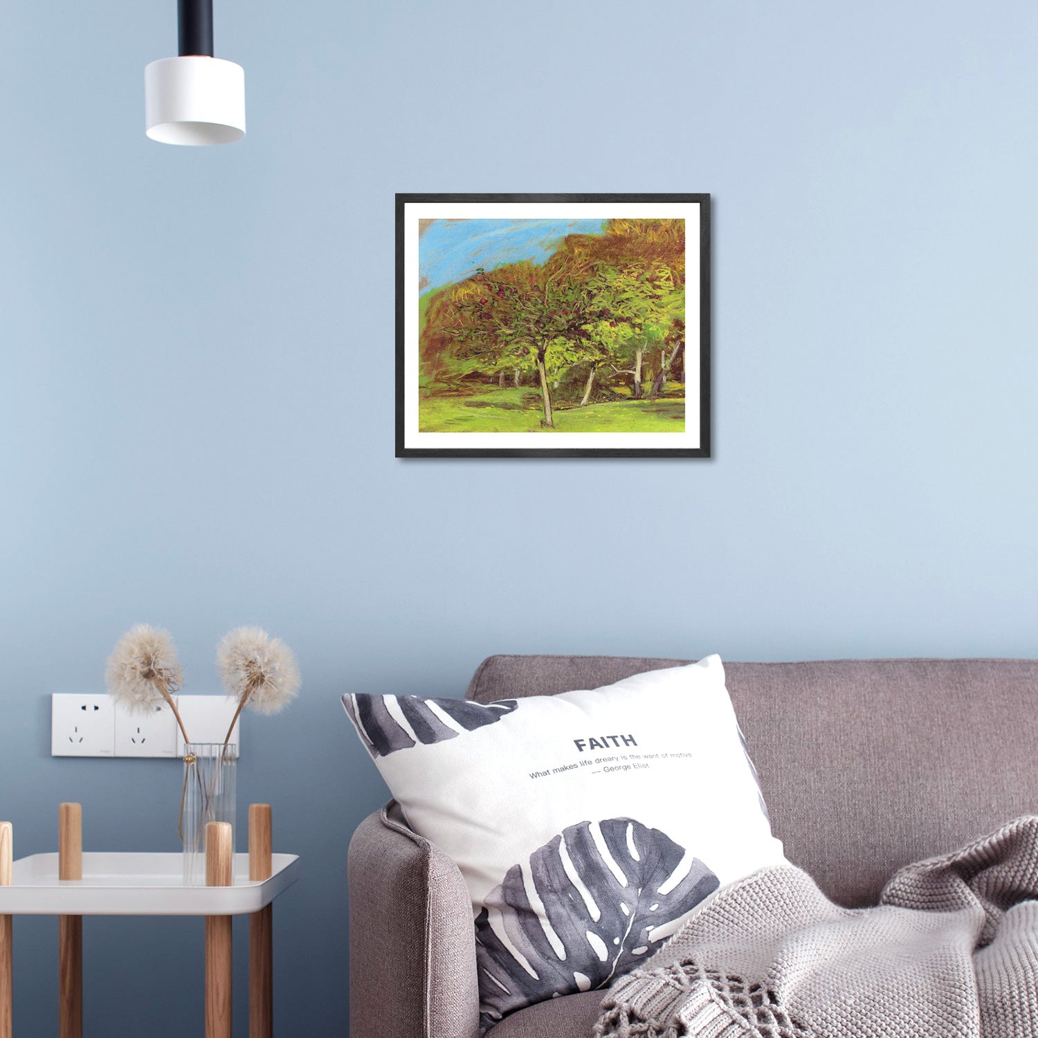 Claude Monet Wall Art Fruit Trees Poster Framed