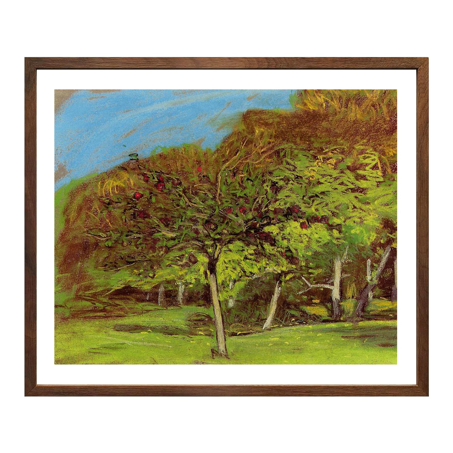 Claude Monet Wall Art Fruit Trees Poster Framed