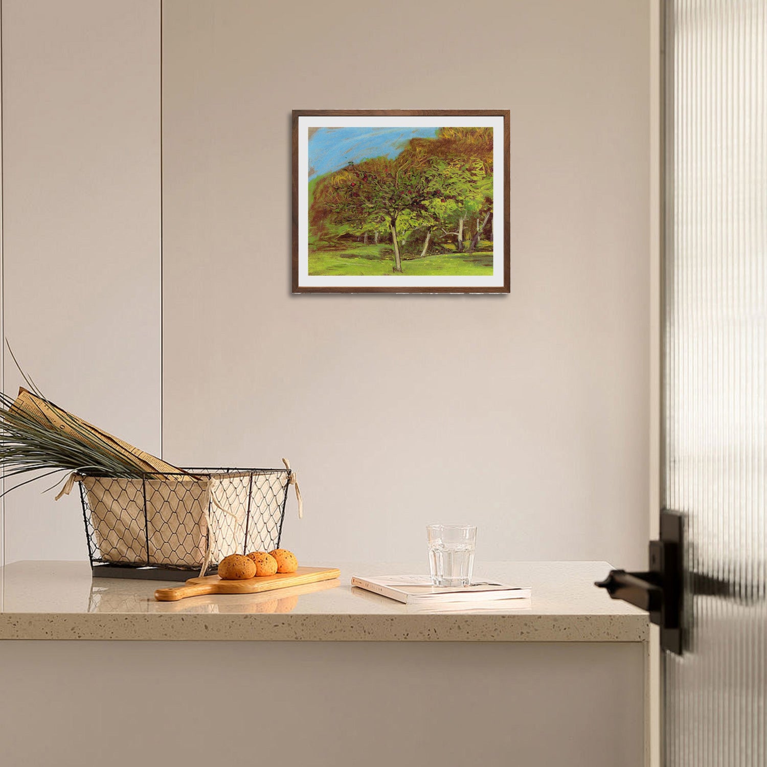 Claude Monet Wall Art Fruit Trees Poster Framed