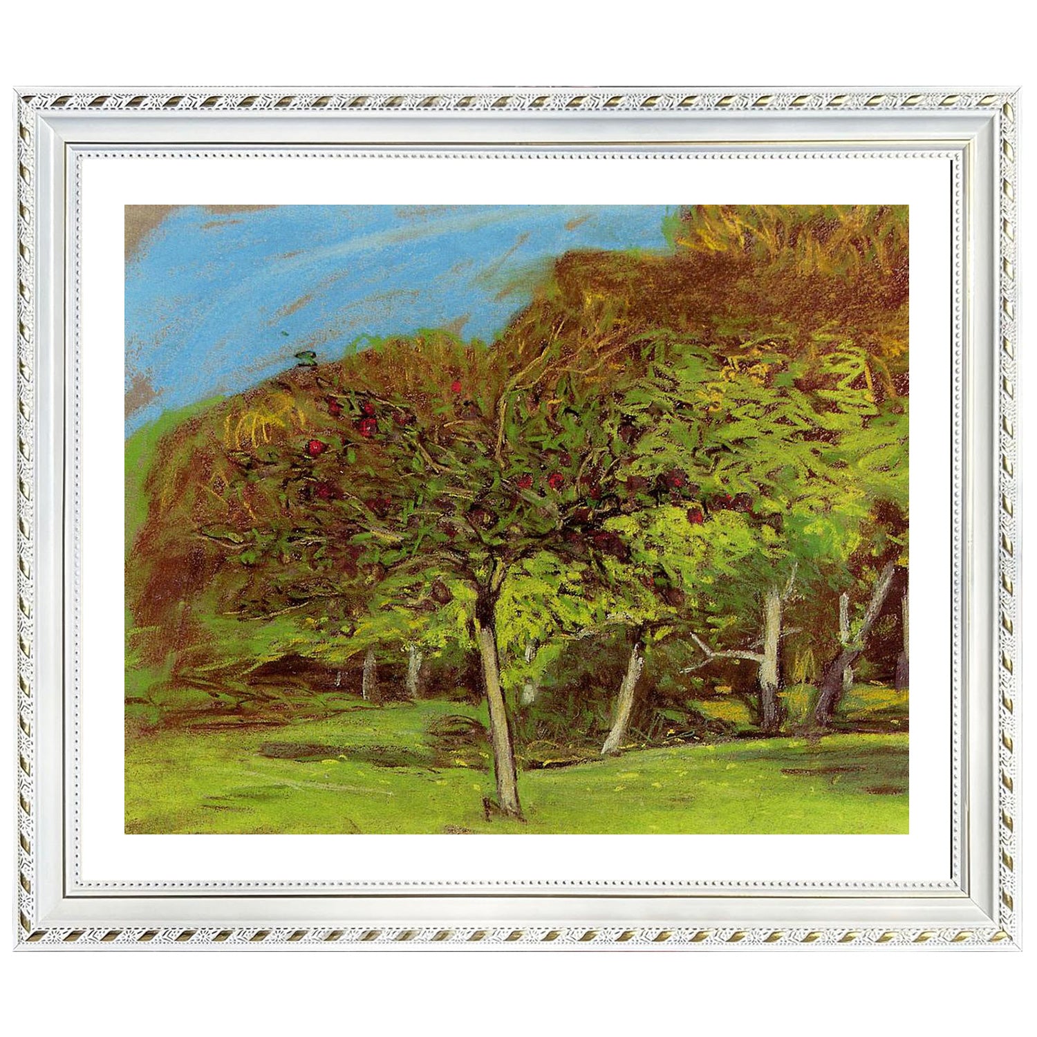 Claude Monet Wall Art Fruit Trees Poster Framed