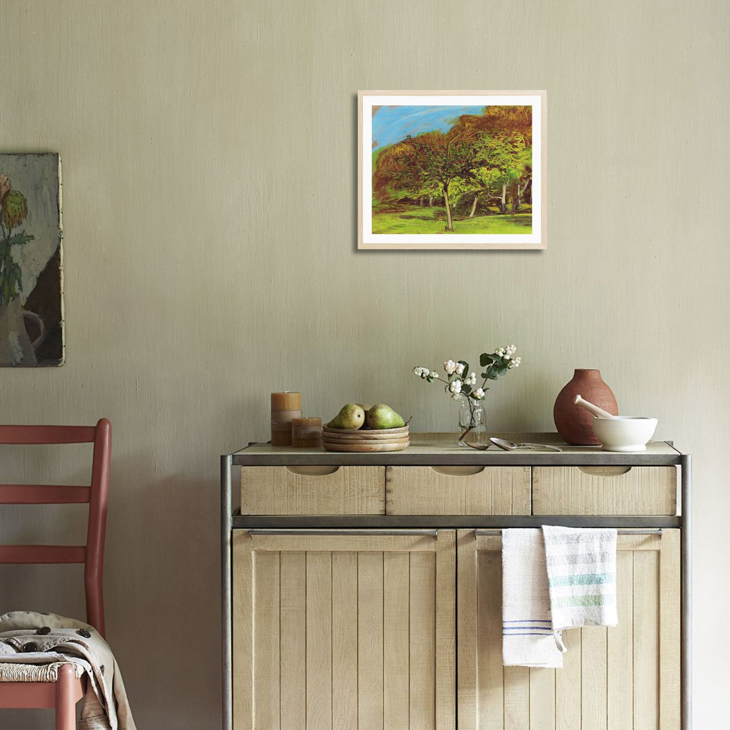 Claude Monet Wall Art Fruit Trees Poster Framed