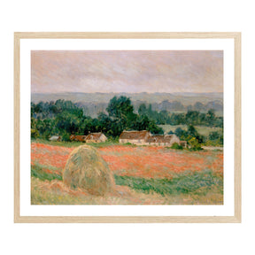 Claude Monet Wall Art Haystack At Giverny Poster Framed