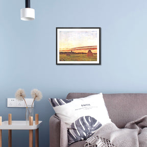 Claude Monet Wall Art Haystacks At Chailly Poster Framed