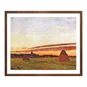 Claude Monet Wall Art Haystacks At Chailly Poster Framed