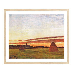 Claude Monet Wall Art Haystacks At Chailly Poster Framed