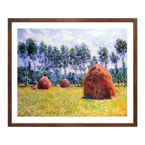 Claude Monet Wall Art Haystacks At Giverny Poster Framed