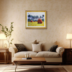 Claude Monet Wall Art Haystacks At Giverny Poster Framed