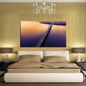 Highway Bridge Evening Canvas Art