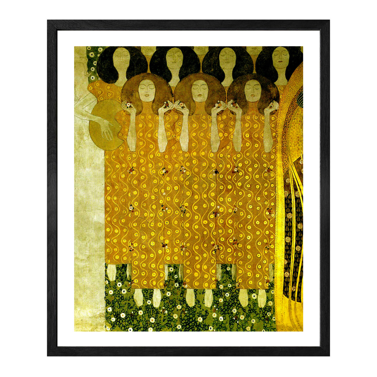 Gustav Klimt Wall Art Choir Of The Paradise Angels Poster Framed Klimt Art