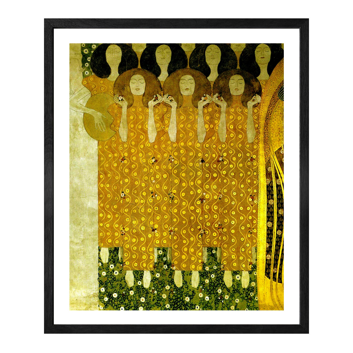 Gustav Klimt Wall Art Choir Of The Paradise Angels Poster Framed Klimt Art