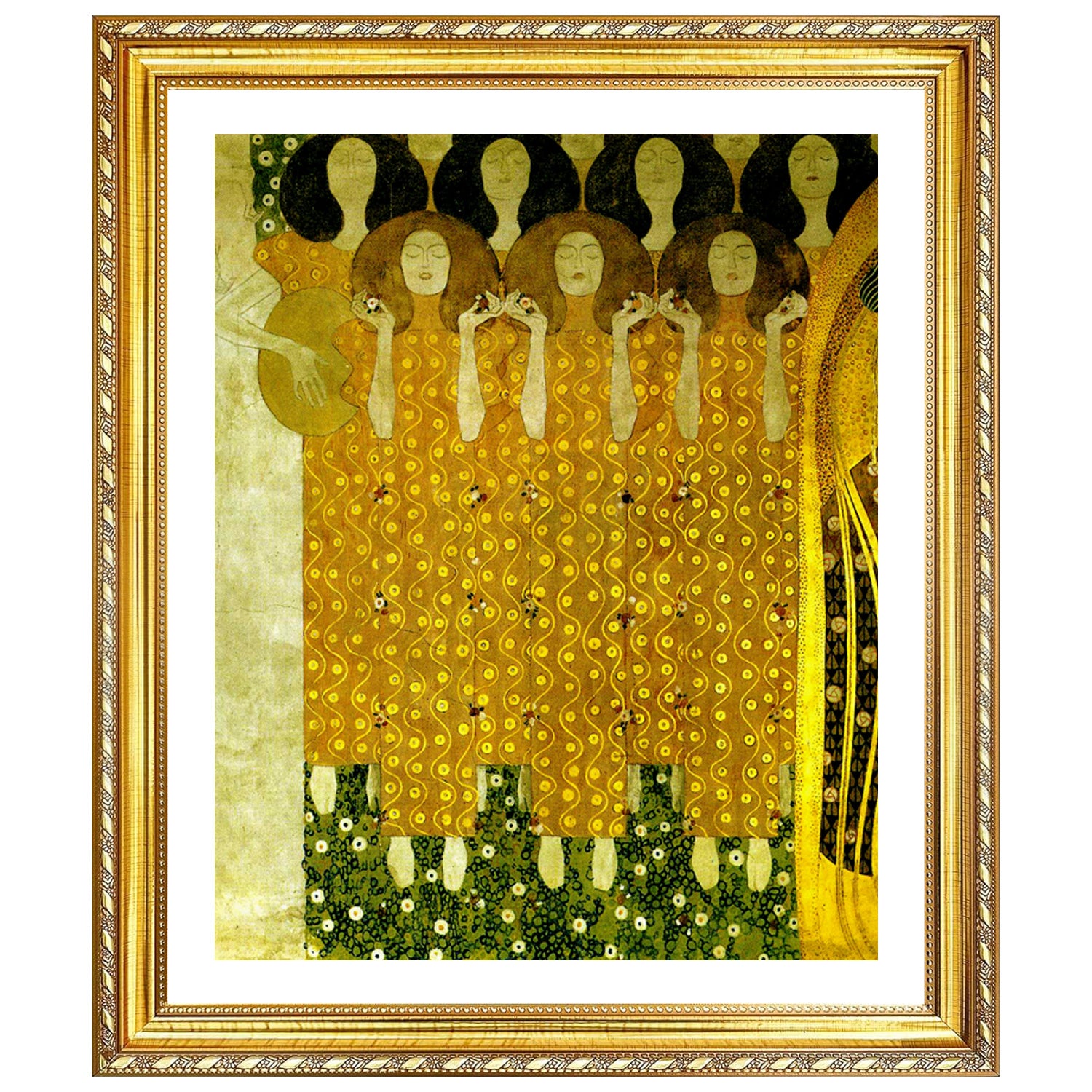 Gustav Klimt Wall Art Choir Of The Paradise Angels Poster Framed Klimt Art