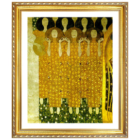 Gustav Klimt Wall Art Choir Of The Paradise Angels Poster Framed Klimt Art