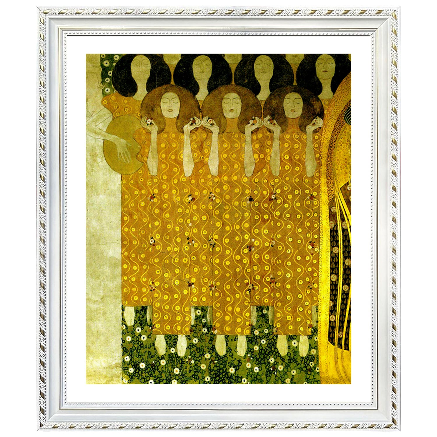 Gustav Klimt Wall Art Choir Of The Paradise Angels Poster Framed Klimt Art