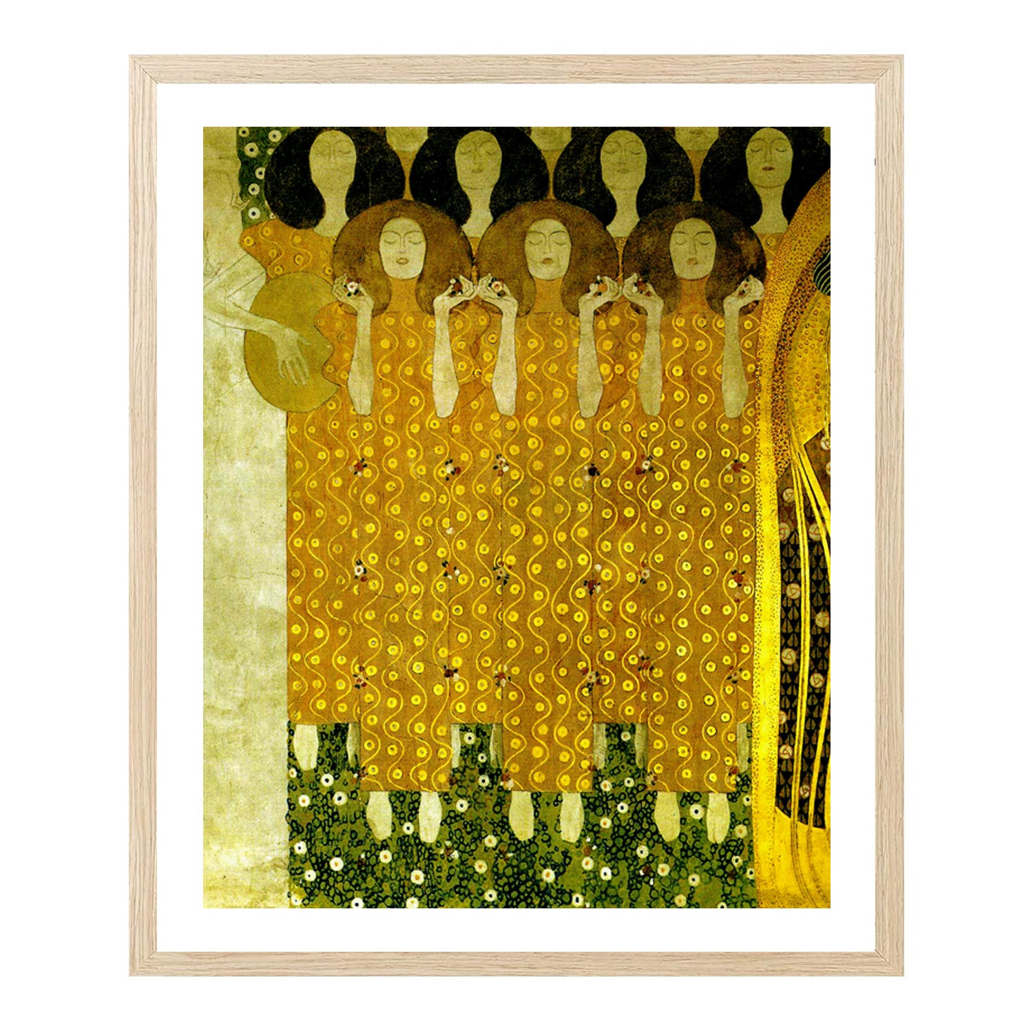 Gustav Klimt Wall Art Choir Of The Paradise Angels Poster Framed Klimt Art