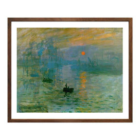 Claude Monet Wall Art Impression Of Sunrise Poster Framed