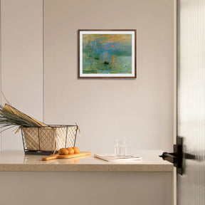 Claude Monet Wall Art Impression Of Sunrise Poster Framed