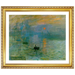 Claude Monet Wall Art Impression Of Sunrise Poster Framed