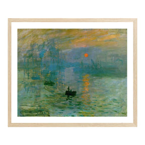Claude Monet Wall Art Impression Of Sunrise Poster Framed