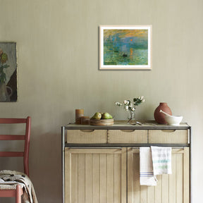 Claude Monet Wall Art Impression Of Sunrise Poster Framed