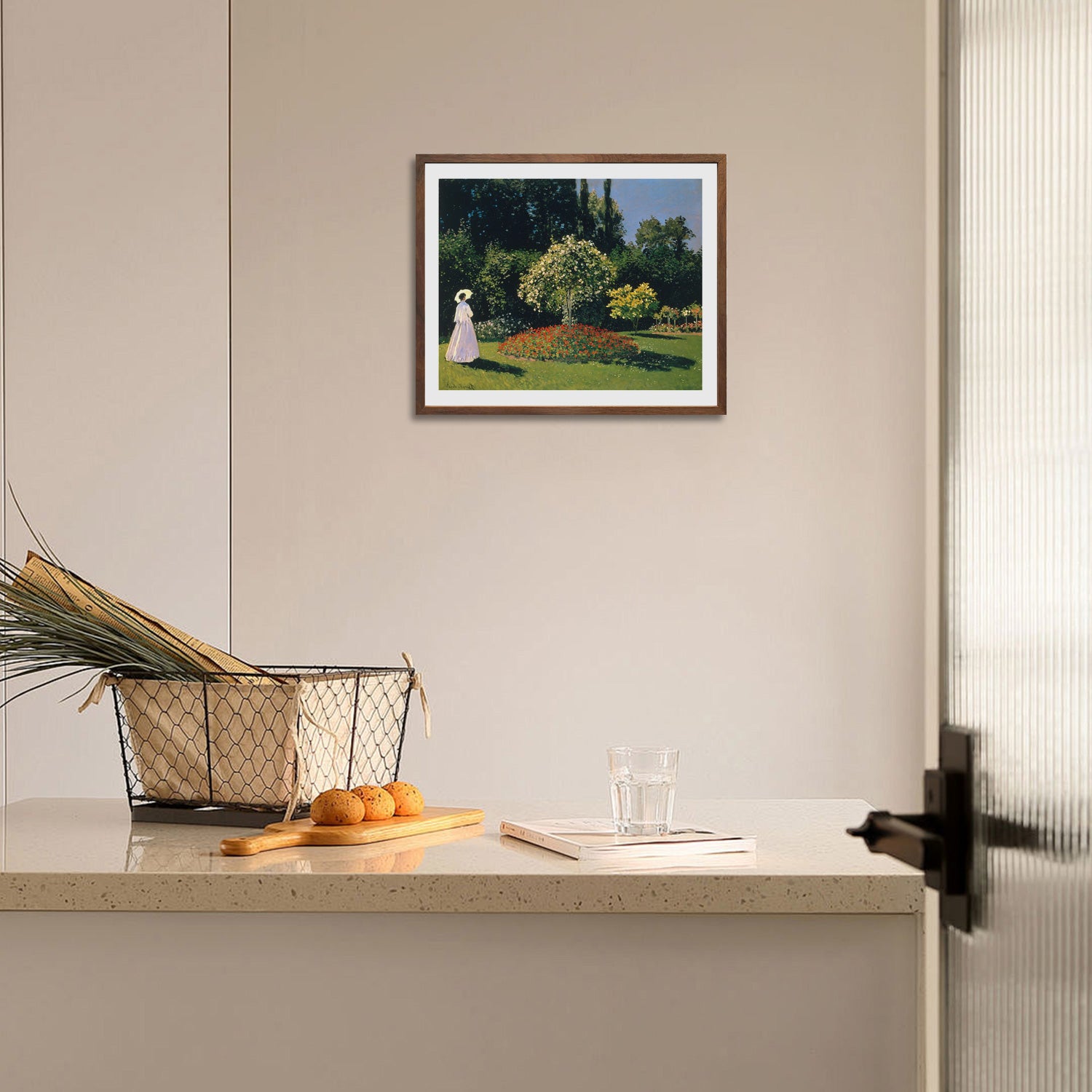 Claude Monet Wall Art Jeanne Marguerite Lecadre In The Garden Poster Framed