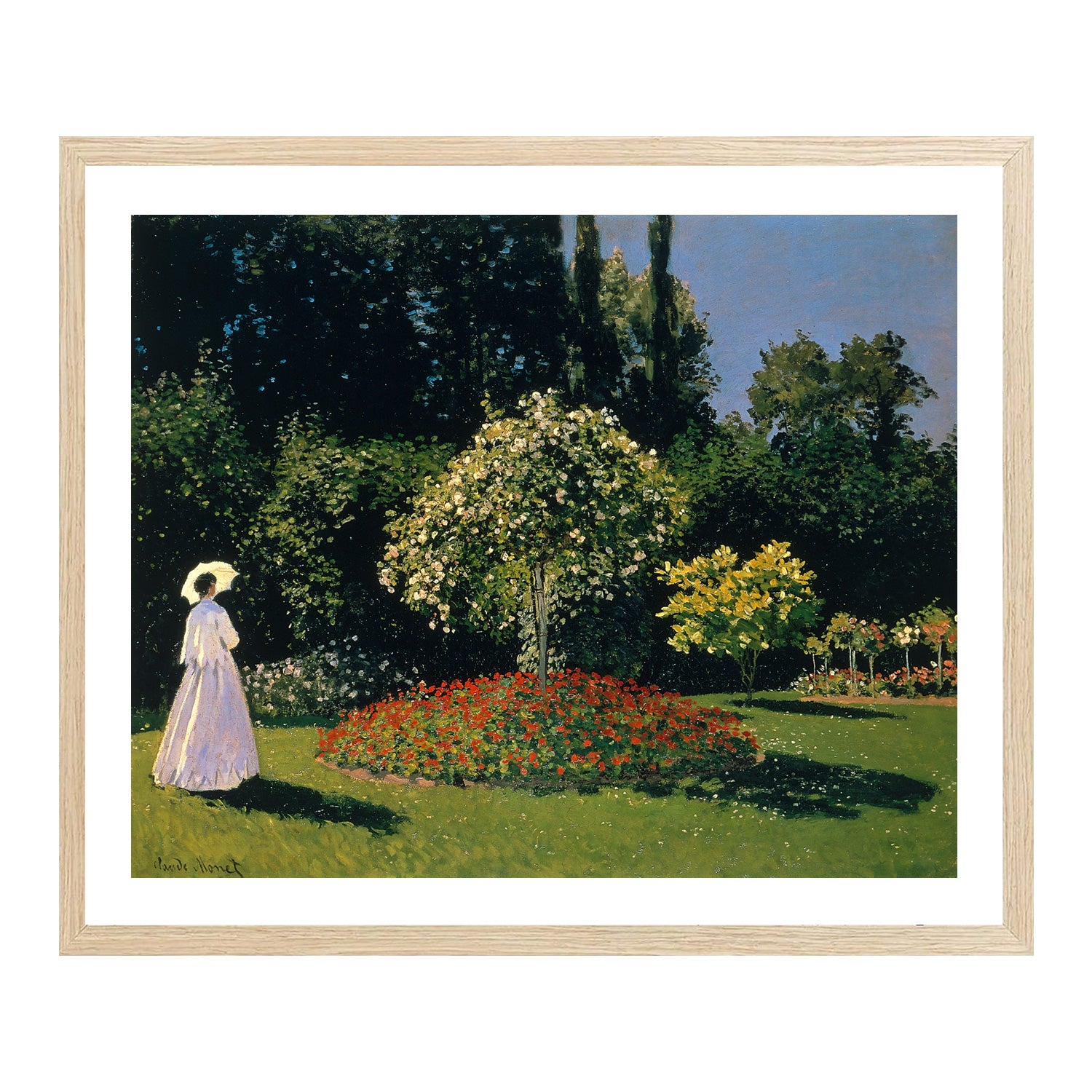 Claude Monet Wall Art Jeanne Marguerite Lecadre In The Garden Poster Framed