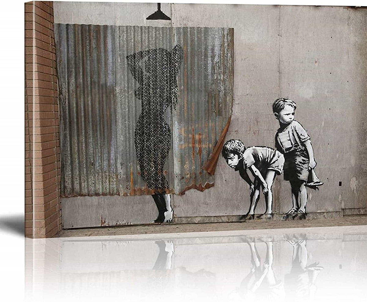 Lady Shower Canvas Art