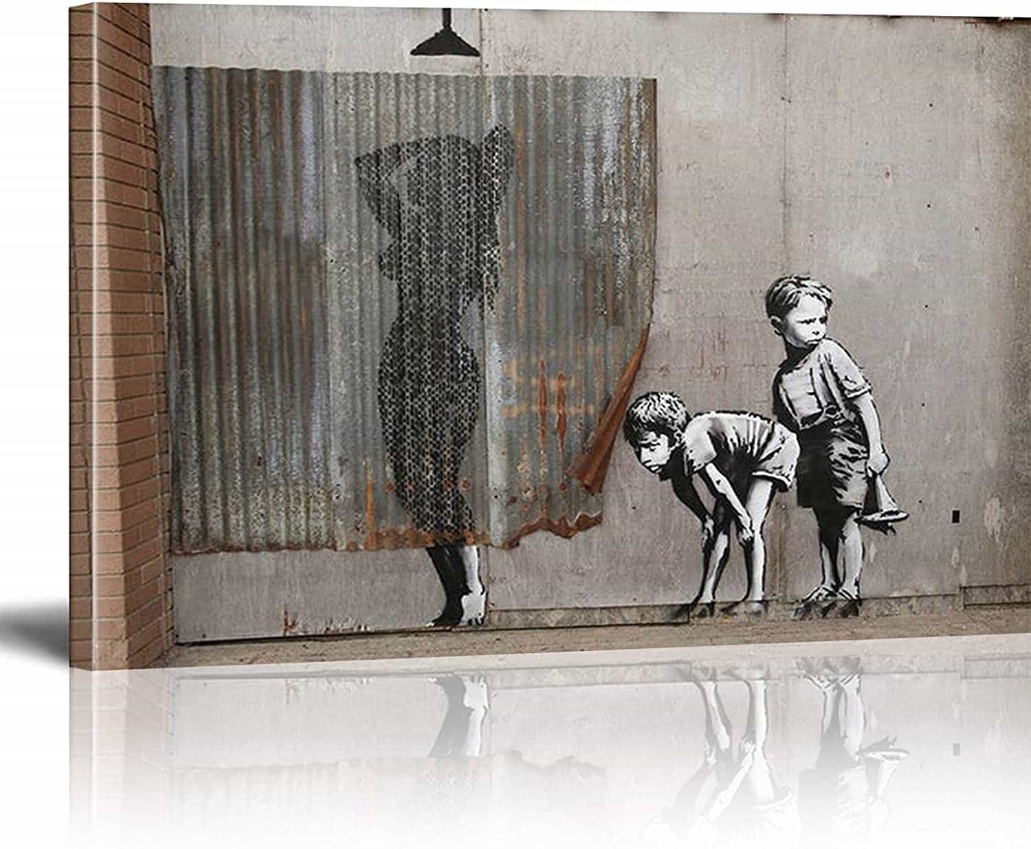 Lady Shower Canvas Art