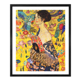 Gustav Klimt Wall Art Lady With Fan Poster Framed Klimt Art