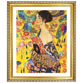 Gustav Klimt Wall Art Lady With Fan Poster Framed Klimt Art