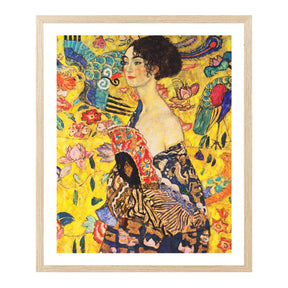 Gustav Klimt Wall Art Lady With Fan Poster Framed Klimt Art