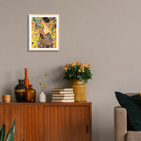Gustav Klimt Wall Art Lady With Fan Poster Framed Klimt Art