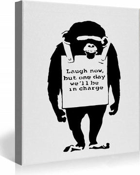 Laugh Now Monkey Canvas Art