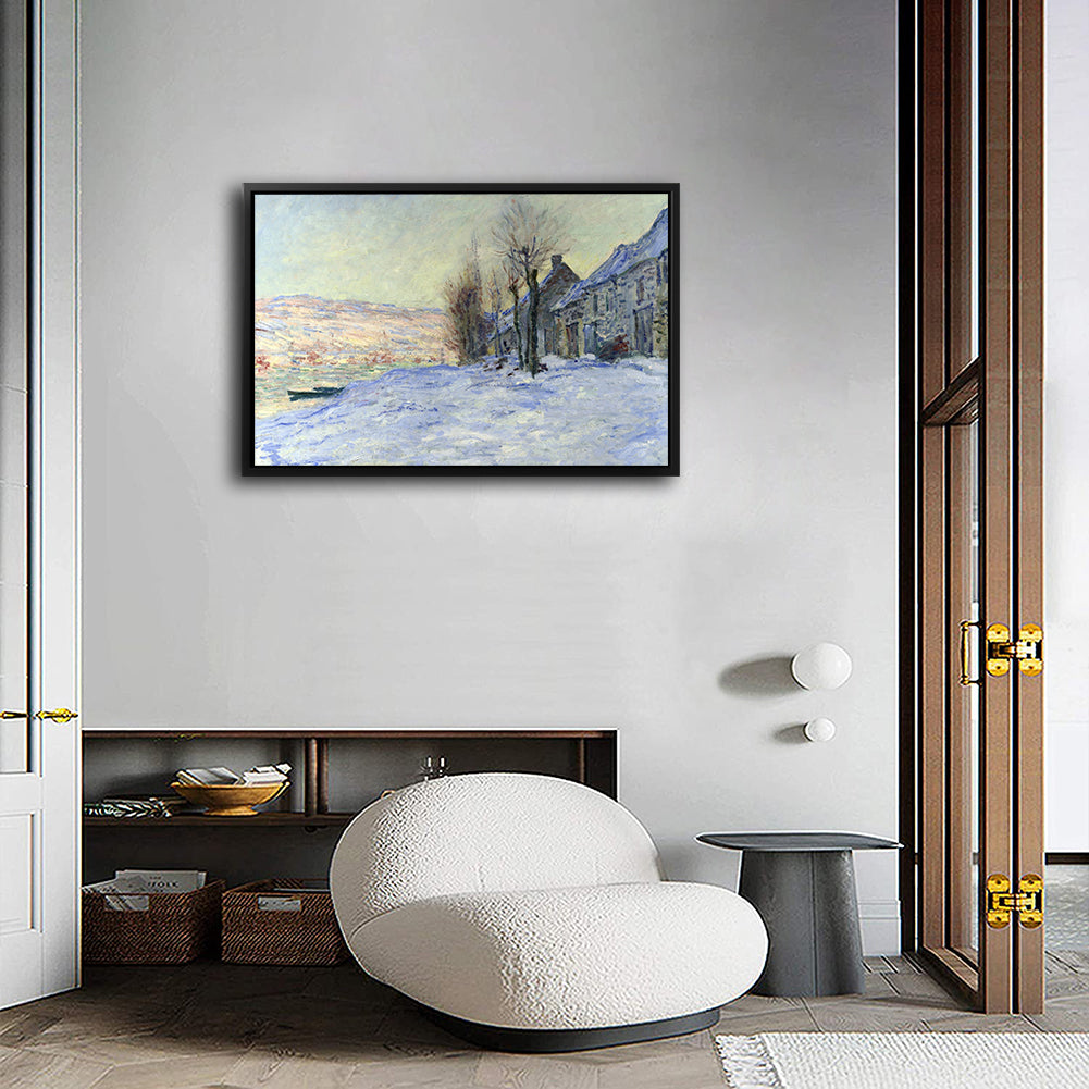 Lavacourt Under Snow Canvas Art