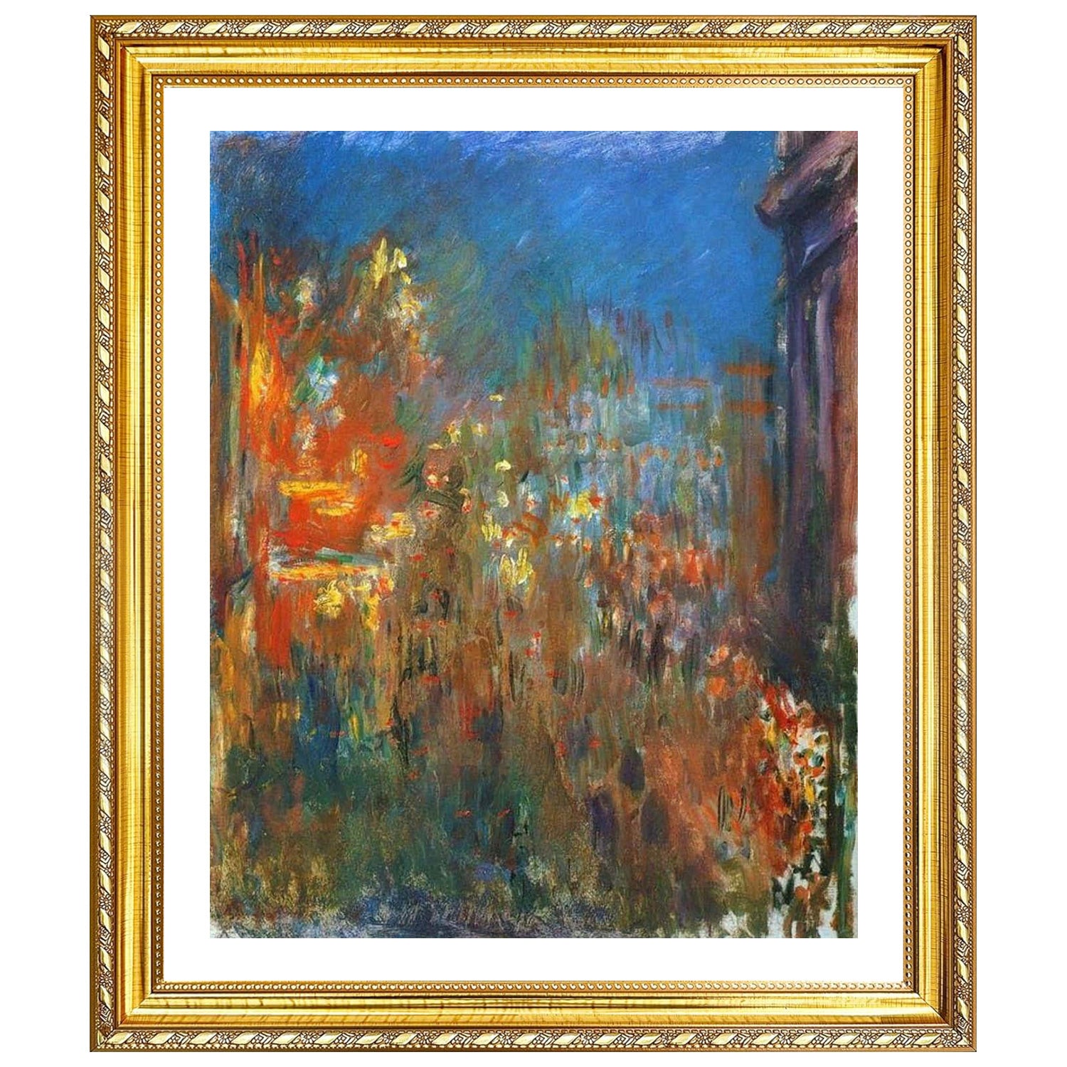 Claude Monet Wall Art Leicester Square At Night Poster Framed