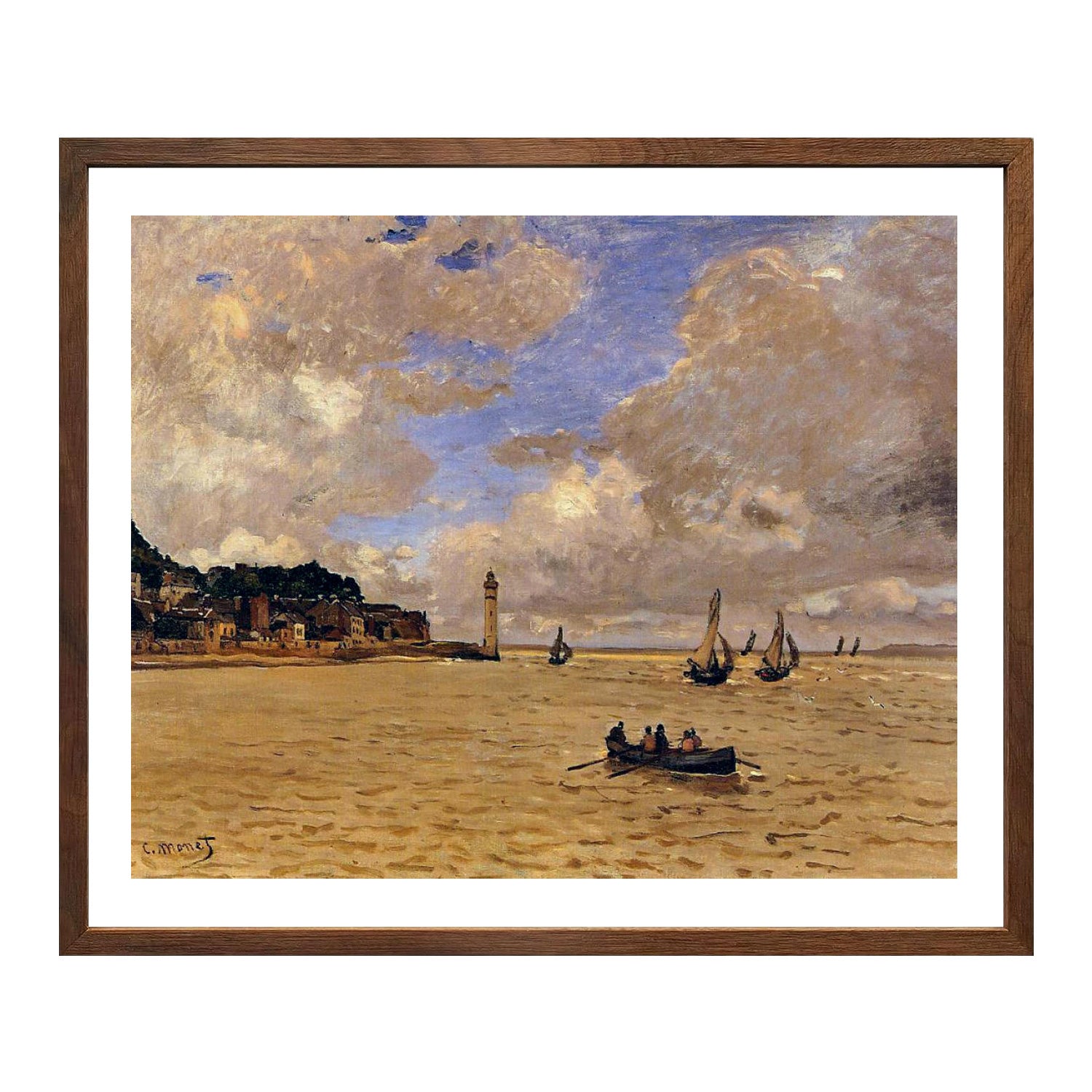 Claude Monet Wall Art Lighthouse At The Hospice Poster Framed