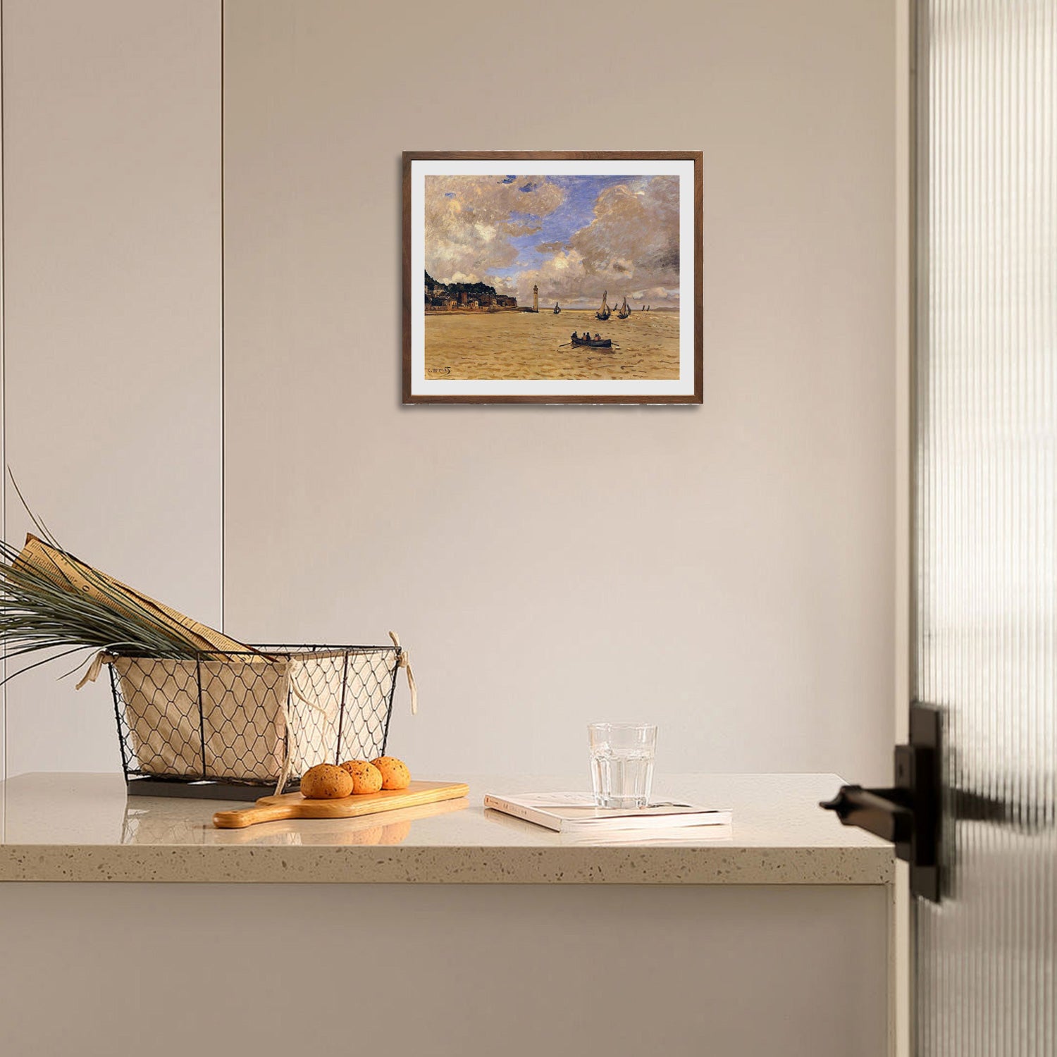 Claude Monet Wall Art Lighthouse At The Hospice Poster Framed