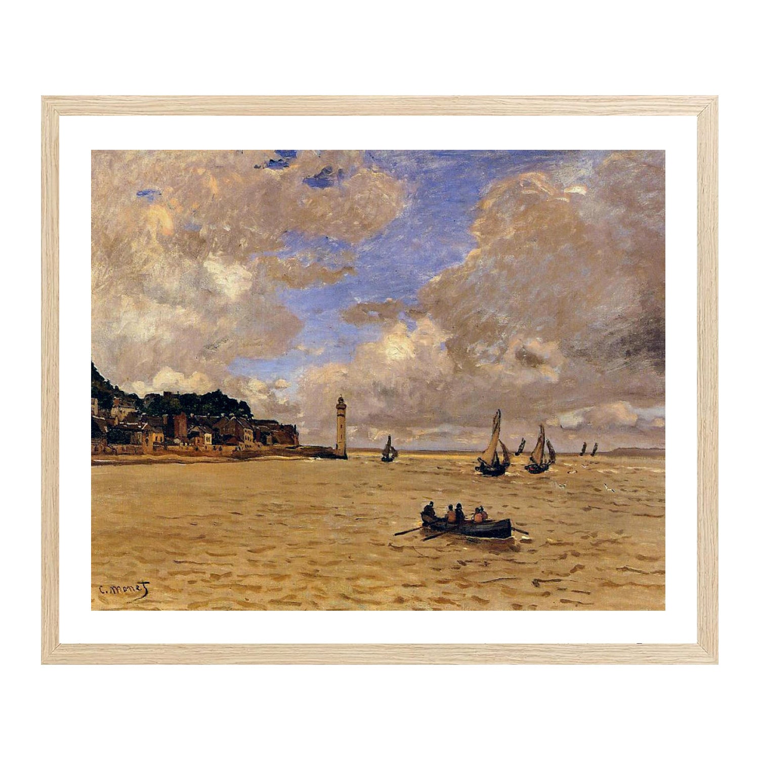 Claude Monet Wall Art Lighthouse At The Hospice Poster Framed