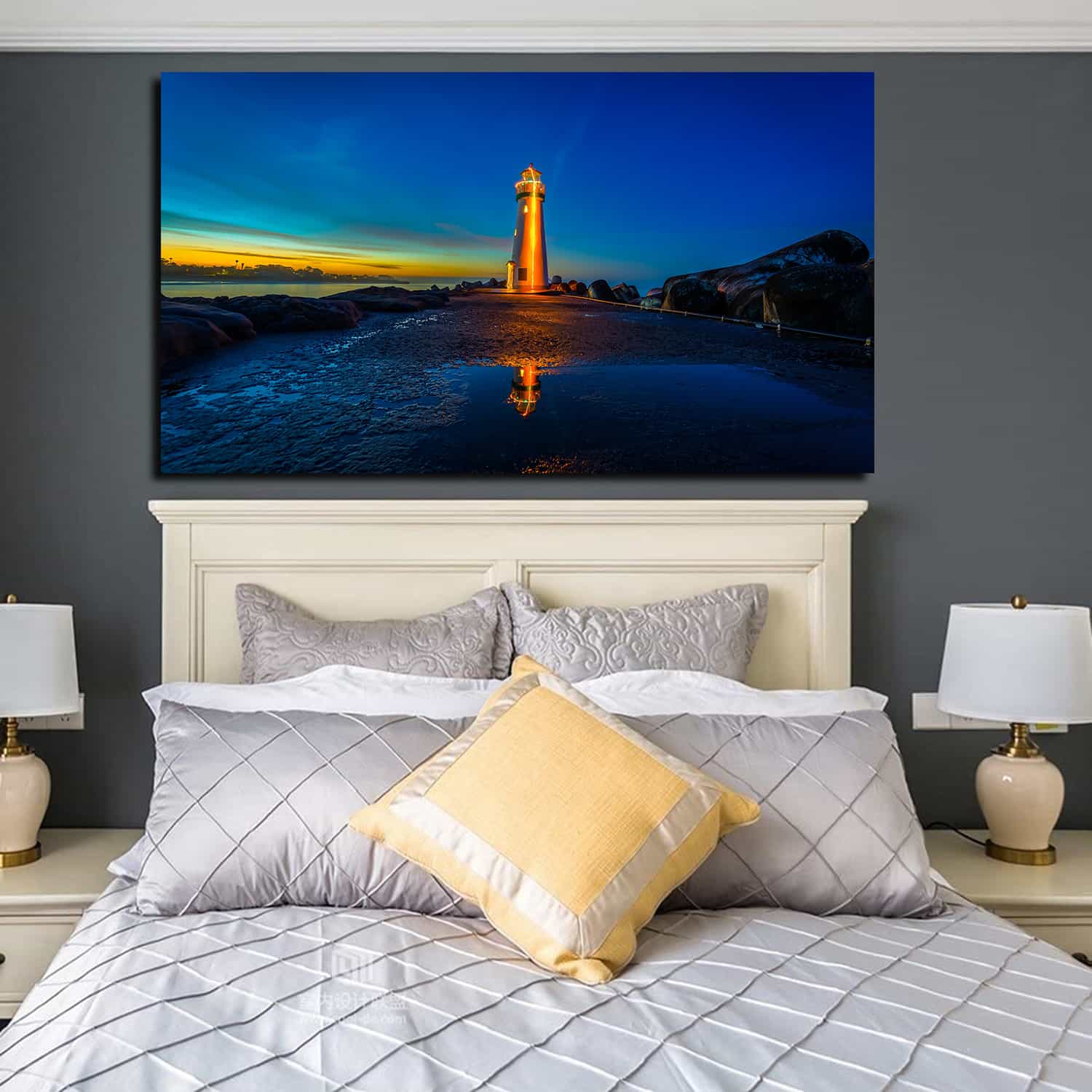 Lighthouses Sunsets Canvas Art