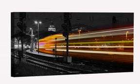Long Exposure Train Canvas Art