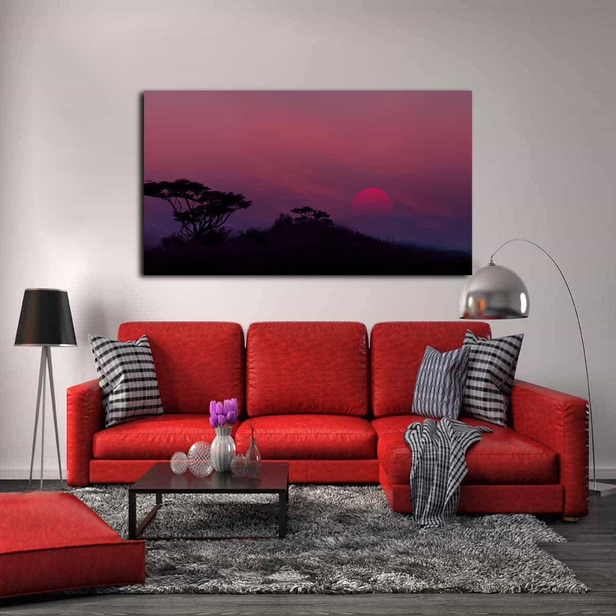Low Sunset Canvas Art