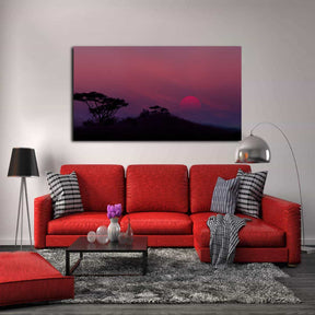 Low Sunset Canvas Art