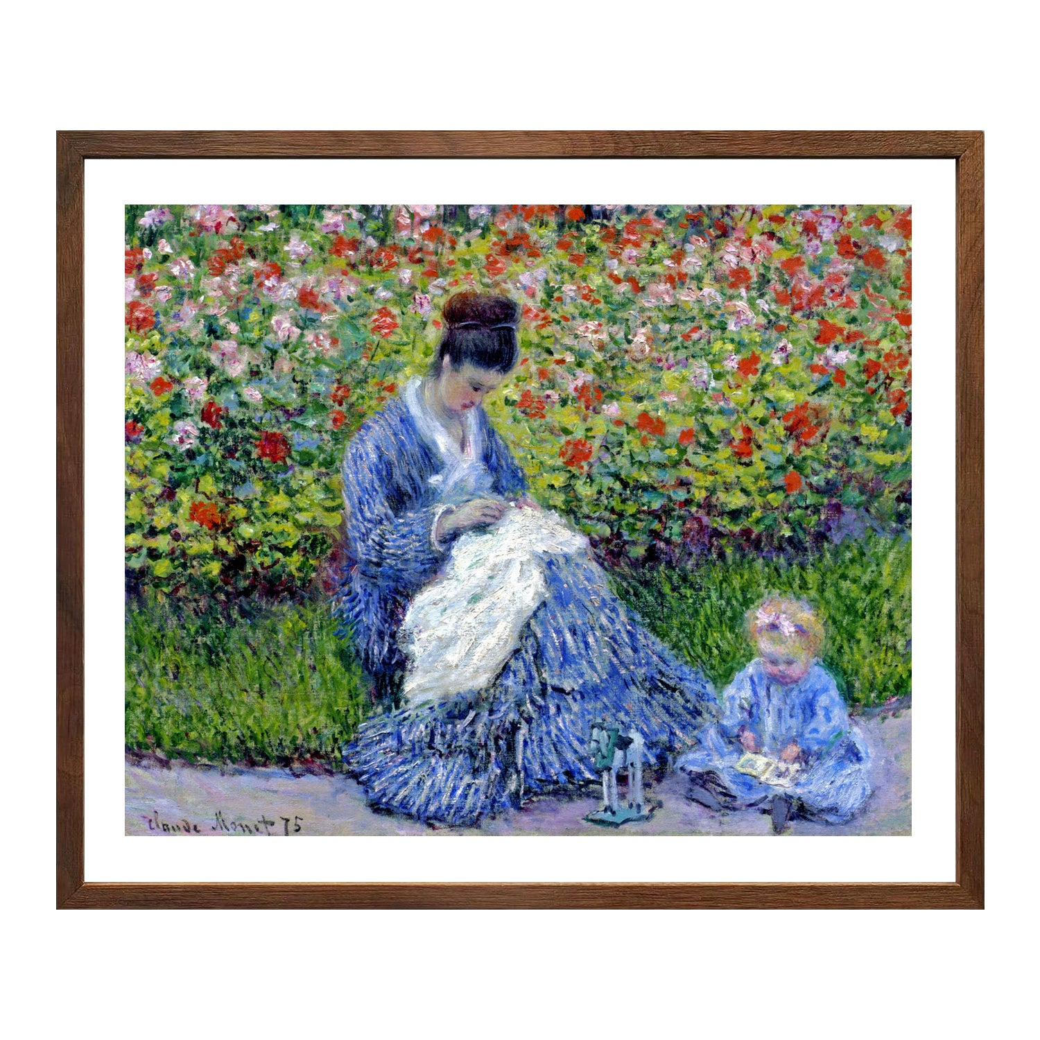 Claude Monet Wall Art Madame Monet And Child Poster Framed